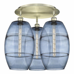 Vaz - 3 Light Flush Mount In Industrial Style-19.5 Inches Tall and 21.75 Inches Wide - 1330095