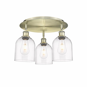Bella - 3 Light Flush Mount In Industrial Style-10.5 Inches Tall and 17.25 Inches Wide - 1330108