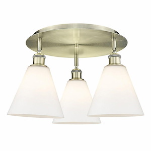 Berkshire - 3 Light Flush Mount In Industrial Style-10.5 Inches Tall and 19.75 Inches Wide - 1330093