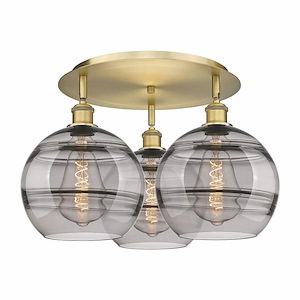 Rochester - 3 Light Flush Mount In Industrial Style-12.63 Inches Tall and 21.75 Inches Wide - 1330051