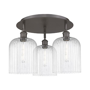 Bridal Veil - 3 Light Semi-Flush Mount-10 Inch Tall and 16.75 Inch Wide - 1425649