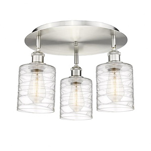 Cobbleskill - 3 Light Flush Mount In Industrial Style-9.63 Inches Tall and 17.75 Inches Wide - 1297623