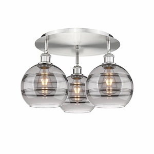 Rochester - 3 Light Flush Mount In Industrial Style-10.88 Inches Tall and 19.75 Inches Wide - 1330081