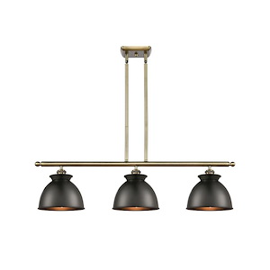 Adirondack - 3 Light Stem Hung Island-9 Inch Tall and 36 Inch Wide - 1289583