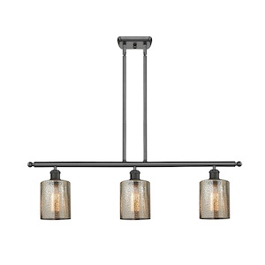 Cobbleskill - 3 Light Island In Industrial Style-10 Inches Tall and 36 Inches Wide - 1289569