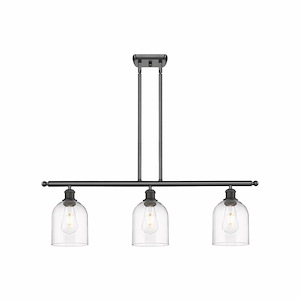 Bella - 3 Light Stem Hung Island In Industrial Style-10 Inches Tall and 36 Inches Wide - 1330139