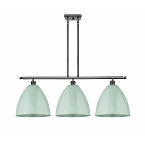 Plymouth Dome - 3 Light Island In Industrial Style-14.25 Inches Tall and 38.5 Inches Wide - 1289596
