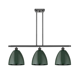 Plymouth Dome - 3 Light Island In Industrial Style-12.38 Inches Tall and 36 Inches Wide - 1289626
