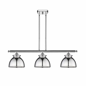 Adirondack - 3 Light Stem Hung Island In Art Deco Style-11 Inches Tall and 36 Inches Wide - 1425485