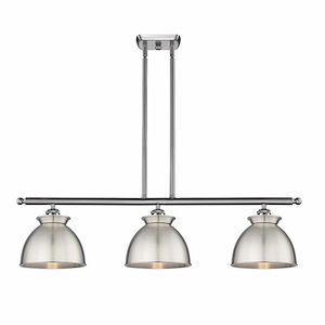 Adirondack - 3 Light Stem Hung Island In Art Deco Style-11 Inches Tall and 36 Inches Wide - 1425591