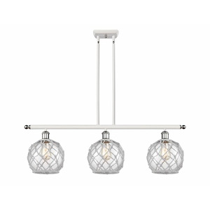 Farmhouse Rope - 3 Light Island In Industrial Style-11 Inches Tall and 36 Inches Wide - 1289584