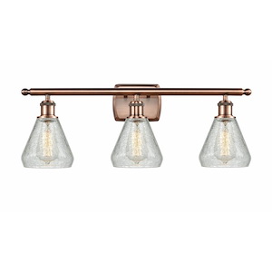 Conesus - 3 Light Bath Vanity In Industrial Style-12 Inches Tall and 26 Inches Wide - 1289577