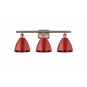 Plymouth Dome - 3 Light Bath Vanity In Industrial Style-10.75 Inches Tall and 27.5 Inches Wide - 1289629