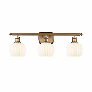 White Venetian - 3 Light Bath Vanity In Modern Style-9 Inches Tall and 26 Inches Wide - 1330115