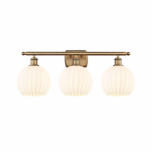 White Venetian - 3 Light Bath Vanity In Modern Style-11 Inches Tall and 28 Inches Wide - 1330144