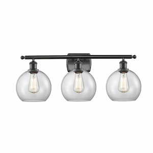 Athens - 3 Light Bath Vanity In Industrial Style-13 Inches Tall and 26 Inches Wide - 1297735