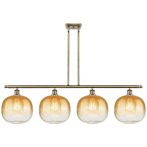Brookhaven Sphere - 4 Light Stem Hung Island-12.5 Inch Tall and 48.75 Inch Wide - 1387701