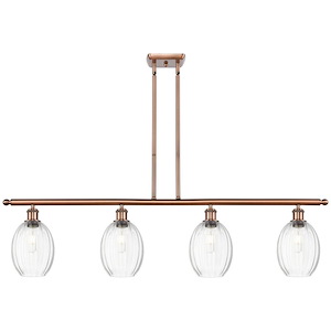 Preston - 4 Light Stem Hung Island-11.25 Inch Tall and 48 Inch Wide - 1387699