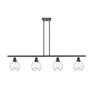 Waverly - 4 Light Stem Hung Island-9 Inch Tall and 48 Inch Wide - 1425976