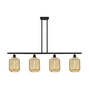Preston - 4 Light Stem Hung Island-12.25 Inch Tall and 48 Inch Wide - 1387700