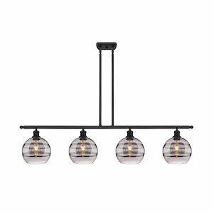 Rochester - 4 Light Stem Hung Island In Industrial Style-10.38 Inches Tall and 48 Inches Wide - 1330148