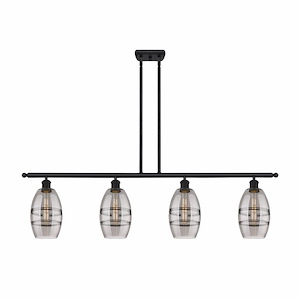 Vaz - 4 Light Stem Hung Island In Industrial Style-8.63 Inches Tall and 48 Inches Wide - 1330149