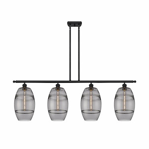 Vaz - 4 Light Stem Hung Island In Industrial Style-10.38 Inches Tall and 48 Inches Wide - 1330154