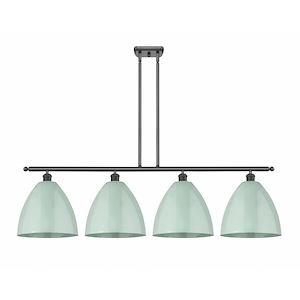 Plymouth Dome - 4 Light Island In Industrial Style-14.25 Inches Tall and 50.25 Inches Wide - 1289635