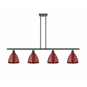 Plymouth Dome - 4 Light Island In Industrial Style-10.75 Inches Tall and 48 Inches Wide - 1289636