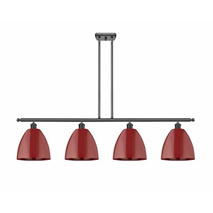 Plymouth Dome - 4 Light Island In Industrial Style-12.38 Inches Tall and 48 Inches Wide - 1289607