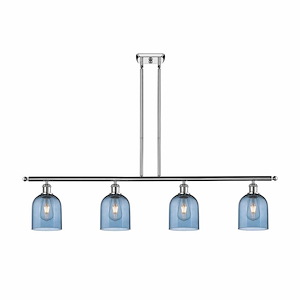 Bella - 4 Light Stem Hung Island In Industrial Style-10 Inches Tall and 48 Inches Wide - 1330155