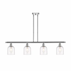 Bella - 4 Light Stem Hung Island In Industrial Style-10 Inches Tall and 48 Inches Wide - 1330155