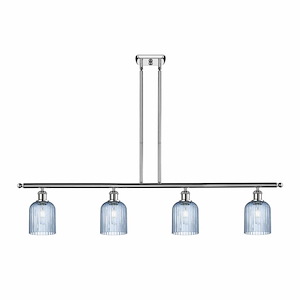 Bridal Veil - 4 Light Stem Hung Island-9.5 Inch Tall and 48 Inch Wide - 1364579