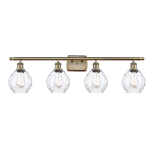 Waverly - 4 Light Bath Vanity In Industrial Style-11 Inches Tall and 36 Inches Wide - 1289601