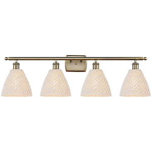 Bristol Natural - 4 Light Bath Vanity-10.5 Inch Tall and 37.5 Inch Wide - 1387711