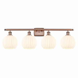 White Venetian - 4 Light Bath Vanity In Modern Style-11 Inches Tall and 38 Inches Wide - 1330160