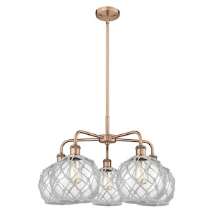 Farmhouse Rope - 5 Light Stem Hung Chandelier-15.5 Inch Tall and 26.5 Inch Wide - 1387716
