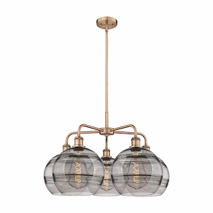 Rochester - 5 Light Stem Hung Chandelier In Industrial Style-17.13 Inches Tall and 28 Inches Wide - 1330191