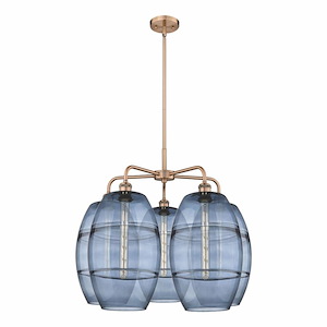 Vaz - 5 Light Stem Hung Chandelier In Industrial Style-24 Inches Tall and 28 Inches Wide - 1330164