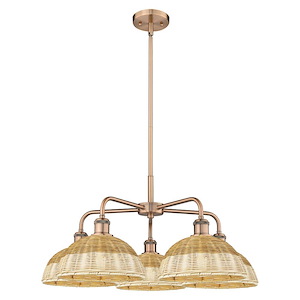 Bristol Natural II - 5 Light Stem Hung Chandelier-13.5 Inch Tall and 27.5 Inch Wide - 1387731