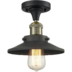 Railroad - 1 Light Semi-Flush Mount-8.5 Inch Tall and 7 Inch Wide - 1426209