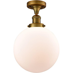 Beacon - 1 Light Semi-Flush Mount-13 Inch Tall and 10 Inch Wide - 1289671