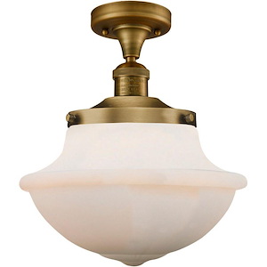 Oxford - 1 Light Semi-Flush Mount-13.5 Inch Tall and 11.75 Inch Wide - 1289631