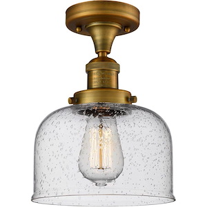 Bell - 1 Light Semi-Flush Mount-11.5 Inch Tall and 8 Inch Wide - 1285391