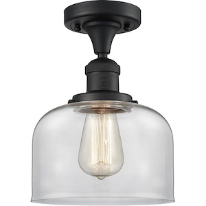Bell - 1 Light Semi-Flush Mount-11.5 Inch Tall and 8 Inch Wide - 1285391