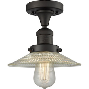 Halophane - 1 Light Semi-Flush Mount-8 Inch Tall and 8.5 Inch Wide - 1425995