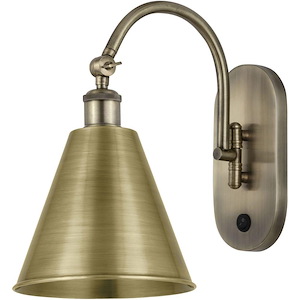 Berkshire Metal - 1 Light Adjustable Swing Arm Wall Sconce-13.5 Inch Tall and 8 Inch Wide - 1425849