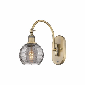 Athens Deco Swirl - 1 Light Arm Swivels Side to Side Wall Sconce In Industrial Style-11.63 Inches Tall and 5.88 Inches Wide - 1330234