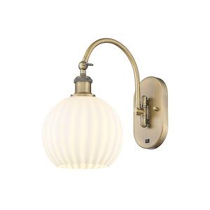 White Venetian - 1 Light Arm Swivels Side to Side Wall Sconce In Modern Style-13.5 Inches Tall and 8 Inches Wide - 1330182