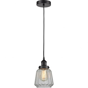 Chatham - 1 Light Mini Pendant In Art Deco Style-11 Inches Tall and 7 Inches Wide - 1094034